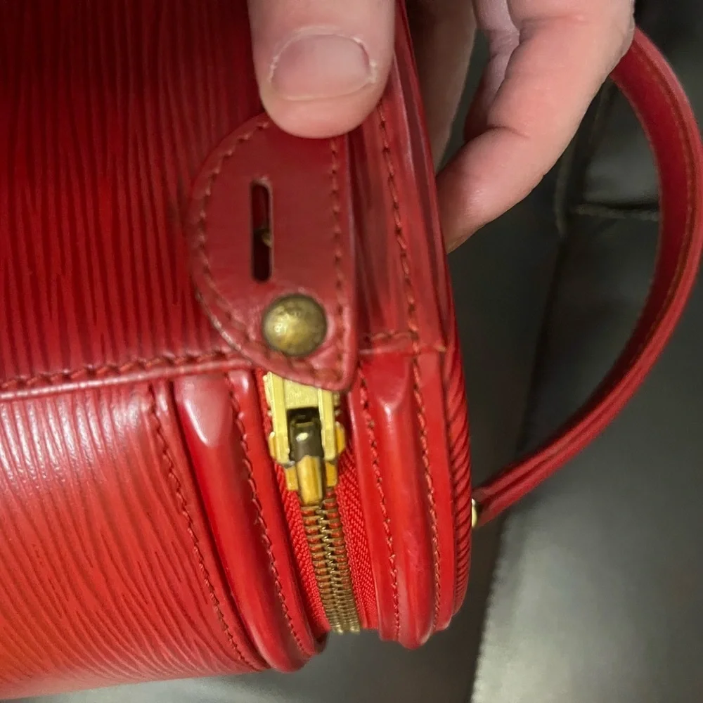 Louis Vuitton Bold Red Epi Leather Cosmetic Case